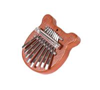 Fegtrtyoa Mini Kalimba 8 Touches Exquis Doigt Pouce Piano, Cadeau pour les Débutants Amateurs de Musique, Mignon Pendentif Ours Facile à Utiliser