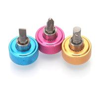 Fegtrtyoa Mini Tournevis 3 Pièces, Tournevis à Douille pour Clé à Cliquet, Tournevis à Poignée 1/4 Pouce, Clé à Cliquet Réversible