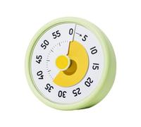 Fegtrtyoa Minuteur Visuel Mignon Minuteur de Cuisine Minuteur Silencieux Gestion du Temps Compte à Rebours Design Rond Rappel Visuel A