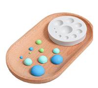 Fegtrtyoa Moules en Argile Polymère, 10 Tailles, Moules pour Boucles D'Oreilles, Boules D'Argile Demi-Rondes, pour la Fabrication de, Outils de Moulage en Silicone