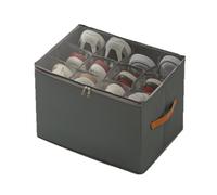 Fegtrtyoa Organisateur de Chaussures avec Couverture Transparente et Poignées Robustes, 2 Pack pour Le Rangement de Chaussures de Placard Gris