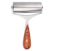 Fegtrtyoa Outil de Lissage Craft Smoother Creaser Rouleau en Cuir Colle Bords Roue de Laminage Poignée en Bois de Poirier Rouleau en Acier Fer Fait Main ? 90mm Bois de Poirier