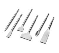 Fegtrtyoa Outils de Maçonnerie en Acier 40CR Professionnels, Ensemble de Ciseaux SDS plus de 6 Pièces pour les Projets de Démolition et de Rénovation.