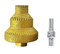 Fegtrtyoa Outils en Diamant M10 Foret Pagode Brasé Reamer Intégré pour Pierre, Plaque de, Carreaux de Tour