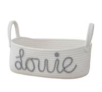 Fegtrtyoa Panier de Rangement en Corde avec Poignées pour Articles Ménagers, Vêtements de Bureau et Gris