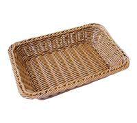 Fegtrtyoa Panier de Rangement Rectangulaire en Rotin Fait à la Main, Porte-Pain en Osier, Conteneur de Collations pour Fruits et Légumes, Facile à Utiliser S