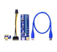 Fegtrtyoa PCI-E Riser Card VER009S 1x à 16x Expansion Gold Plaqué pour Une Connectivité Améliorée Idéale pour L'Exploitation Bitcoin BTC