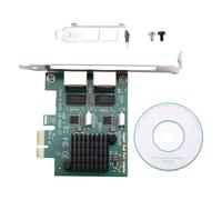 Fegtrtyoa PCIe Gigabit Ethernet Server Adapter 10/100/1000Mbps PCI-E X1 Card Réseau 2X RJ45 Port 1G NIC PCI-E LAN RTL8111G Server