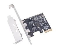 Fegtrtyoa PCIE USB 3.2 GEN1 5 Gbps PCI-E à Double Colonne Montante de L'Adaptateur de Carte D'Extension de Type C avec Puce ASM1042 pour Win10 / 8/7