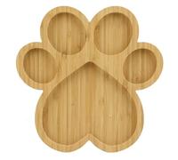 Fegtrtyoa Plateau de Service en Forme de Griffe avec 5 Rainures, Planche à Découper en Bois de 25 Cm, Bonbonnière en Forme de Griffe, Bol, Assiette Séparée