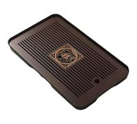 Fegtrtyoa Plateau de Thé en Bambou Préseuble Portable Rectangle Tea Cérémonie Blessing 43 cm