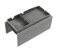 Fegtrtyoa Plateau Repose-Bras Portable pour Canapé, Porte-Gobelet, en Gel de Silice, pour Collations, Gris Clair