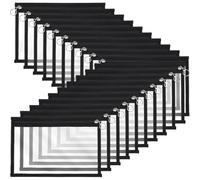 Fegtrtyoa Pochettes à Fermeture Éclair Transparentes en PVC Étanches, 30 Pièces, Enveloppes, Dossiers, à Maquillage, de Rangement pour Crayons, pour le Voyage, et les Fournitures d