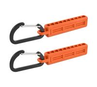 Fegtrtyoa Porte-Bits de 10 Trous avec Porte-Bite à Tournevis Carabiner pour Coiffeur de Bit de Tige Hexagonale et de Rangement Hex "