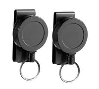 Fegtrtyoa Porte-Clés Rétractable Robuste avec Clip de Ceinture, Porte-Clés Rétractable à 360° Robuste avec Câble Métallique et Porte-Clés, Paquet de 2