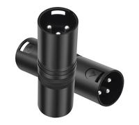 Fegtrtyoa pour Mixeur, pour Microphone, Amplificateur de Puissance Compatible - Adaptateur XLR Mâle à Mâle (2-Pack), Connecteur XLR 3 Broches Inclus