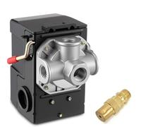 Fegtrtyoa Pressostat 135-175 4 Ports 20 A avec Soupape de Sécurité 200 Psi, Pièces pour Compresseur D'Air - 1/4" NPT