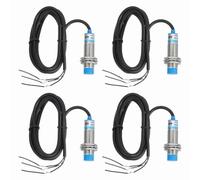 Fegtrtyoa Proximity Switch Detector Approach NPN NO DC 6-36V Inductive Optical Fiber Sensor 4 Pieces 8mm 3 Wire