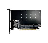 Fegtrtyoa R34A PCI-E 5.0 X16 à 4 Ports M.2 NVME Carte D'Extension PCIe 5.0 X16 à M.2 Carte D'Extension M.2 NVME Disque Dur Divisé Carte D'Extension