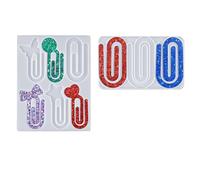 Fegtrtyoa Silicone 9-Cavity Resin Moules de Moules de Trombone Forme pour les Signets Époxy Clips Moules