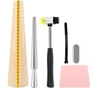 Fegtrtyoa Stainless Steel Round Graduated Mandrel Sizer Set-For Bracelet For Jewelry Making Ideal DIY