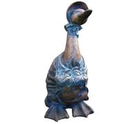 Fegtrtyoa Statues d'animaux D'Extérieur Statue d'animaux Drôles Ornements de Jardin Figurines de Petits Animaux Canard d'eau