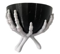 Fegtrtyoa Support de Bol Décoratif en Forme de Crâne pour Halloween, Décoration d'horreur, Mains Gothiques, Présentoir pour Bonbons, Bibelots, Bureau