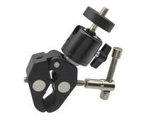 Fegtrtyoa Support de Fixation Super Clamp avec Mini Rotule à 360° et Clip à Vis 1/4" pour Appareils Photo Reflex Numériques et Caméras d'action