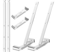 Fegtrtyoa Supports de Gouttière pour Toitures en Aluminium 5", 50 Jeux avec Sangles pour Fixation Sans -Toit, Idéaux pour les Gouttières en Aluminium et en Acier