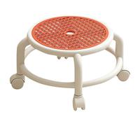 Fegtrtyoa Tabouret Roulant Pivotant Bas Rond Gris, Roues Universelles, Capacité Forte, Pratique pour Le Rangement, pour Enfants et Adultes.
