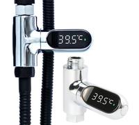 Fegtrtyoa Thermomètre de Douche à Affichage Numérique LED pour le Débit D'Eau Du Bain, Compteur de Puissance pour pour la Salle de Bain et la Cuisine, Lecture Instantanée