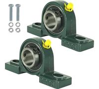 Fegtrtyoa UCP205-16 Boule D'Oreiller en Acier de Roulement Baule Baule à 2 Packs avec un Alésage de 1 "et une Base en Fonte Solide