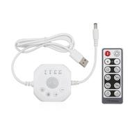 Fegtrtyoa Variateur pour LED avec Détecteur de Mouvement PIR et Télécommande 5V 12V 24V 3A pour Chambre, Armoire, Garage, Couloir, USB