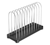 Fegtrtyoa Vinyl Record Display Rack Metal Stand pour 7 "et 12" Organisateur de 10 Slot pour Amateurs de Musique pour et Le Bureau Noir