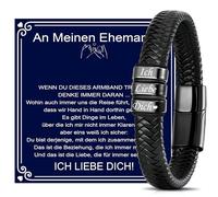 Fehki Cadeau « Ich Liebe Dich » pour homme, Eine Grösse, Acier inoxydable, Pas de gemme