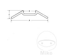 Guidon Chromé FEHLING M-Bar Acier D.22,2Mm 610Mm