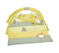 Fehn Couverture d'activités 3D Arche de jeu Happy Dino - Couverture avec 4 jouets amovibles à attraper - Couverture d'éveil pour bébés et jeunes enfants dès 0+ mois - cadeau de naissance