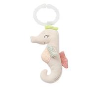 Fehn 054224 Mini Hippocampe avec Hochet et Anneau de Fixation - pour Bébés et Tout-Petits dès 0 Mois - Taille 18 cm
