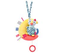 Fehn 055115 Boîte à musique Chat dans la lune Color Friends - Doudou & aide au sommeil : boîte à musique à remonter avec mélodie « Bonne lune » - pour lit, poussette, siège bébé - pour bébé & enfant à partir de 0 mois