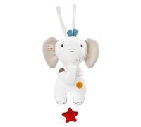Fehn 056013 Boîte à musique éléphant FehnNature - Doudou & Aide à l'endormissement en coton bio certifié (kbA) garnie de fibres PLA - Mélodie « Rêve » apaise les bébés et les jeunes enfants