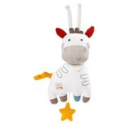 Fehn fehnNATUR Peluche Musicale en Forme de Zèbre en Coton Bio, avec Mélodie « Frère Jacques » pour aider à S’endormir à la Maison et en Promenade, pour Bébé et enfant