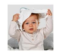 Fehn 056068 Doudou baleine fehnNATUR - Doudou bébé en cotonavec attache-sucette pour bébés à partir de 0+ mois - Taille : 34 cm baleine NATURE