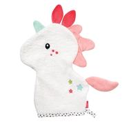 Fehn 057270 Gant de toilette licorne avec motif animal pour un plaisir de bain joyeux pour bébés et enfants à partir de 0 mois