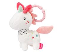 Fehn 057416 Mini-Einhorn - Greifling zum Rasseln, Fühlen, Spielen mit kuschelweichem Stoff-Tier - EIN treuer Begleiter für Babys und Kleinkinder AB 0+ Monaten, Weiß, 00057416