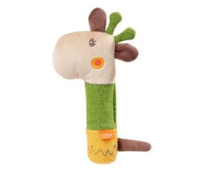 FEHN 059120 Hochet girafe pour hochet, couinement, sensation, jeu avec animal en tissu doux - Un fidèle compagnon pour les bébés et les tout-petits à partir de 0 mois