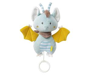 Fehn 065022 Peluche Musicale Chauve-Souris à Remonter avec Mélodie Douce et Apaisante « Berceuse de Brahms » - Aide au Sommeil - Pour Bébés et Tout-Petits dès 0 Mois