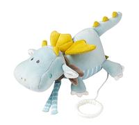 Fehn Boîte à musique Dragon - Doudou avec mélodie d'aide au sommeil "La lune s'est levée" - en voyage & à la maison - Jouets musicaux pour bébés & jeunes enfants