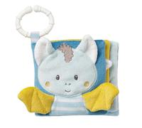 Fehn Livre Chauve-souris - Livre en tissu pour poussette avec couineur, papier bruissant et miroir - Livre pour bébé avec anneau de fixation - pour les bébés et les jeunes enfants dès 0+ mois