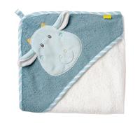 Fehn Serviette de bain dragon - Serviette de bain enfant poncho en éponge - Serviette de bain bébé avec capuche pour les bébés et les jeunes enfants dès 0+ mois - 80 x 80 cm