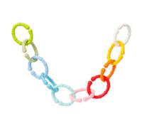 Fehn 10 Set d'anneaux de fixation - Crochets de fixation pour siège bébé, parc & lit - Anneaux de préhension Chaîne de poussette pour la maison & en voyage - pour bébés et jeunes enfants dès 0+ mois